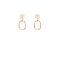 Boucle d'oreille femme en plaqué doré or 18K, bijoux en tendance.