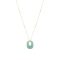 Collier en acier inoxydable doré avec pendentif en résine turquoise, bijoux fantaisie minimalistes.